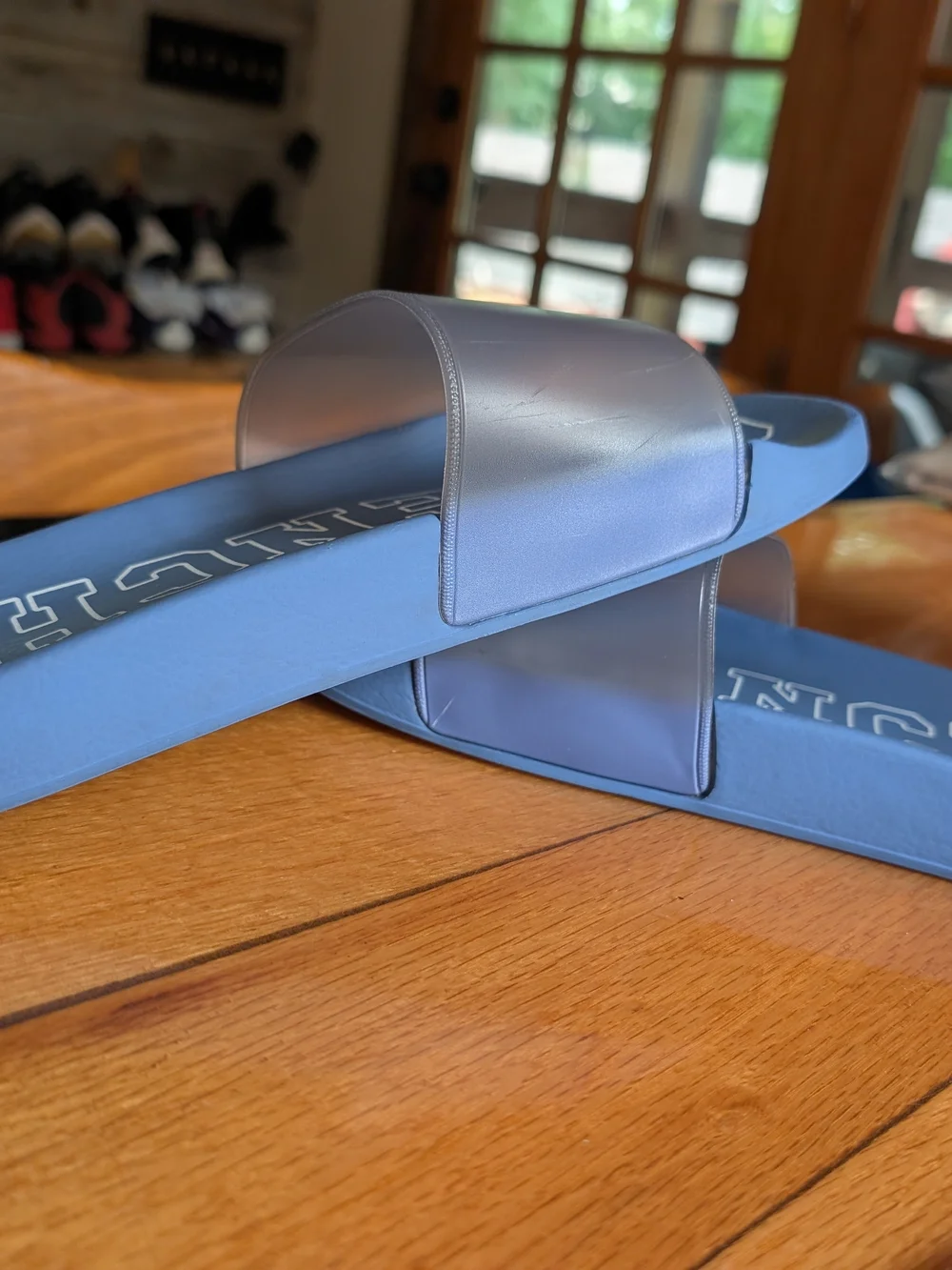 Givenchy Blue Logo Slide Sandals